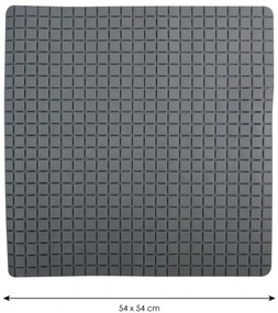 Spirella Antypoślizgowa mata prysznicowa QUADRO Premium, szara, 54 x 54 cm