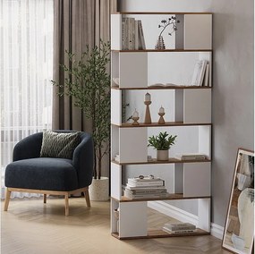 Rozdzielacz pokoju biały/złoty dąb 80x24x186 eneos