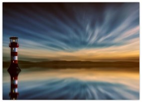 Obraz na szkle - latarnia morska (70x50 cm)