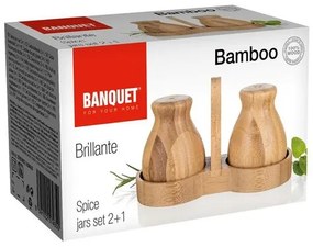 Banquet 3-częściowy zestaw pojemników na przyprawy BRILLANTE Bamboo