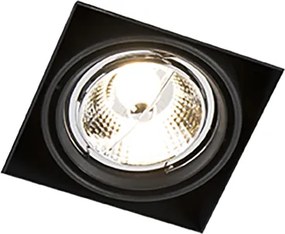 Zestaw 6 podtynkowych reflektorów czarnych GU10 AR70 bez obramowania - Oneon