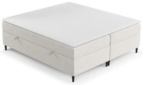 Kremowe łóżko boxspring ze schowkiem 160x200 cm Araya – Maison de Rêve
