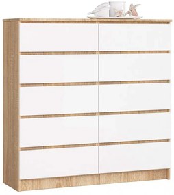 Skandynawska komoda do przedpokoju dąb sonoma + biały Z4-F89