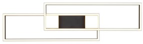 Czarno-biała lampa sufitowa LED ze zdalnym sterowaniem i ściemniaczem 28x100 cm Albany – Trio