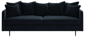 Granatowa aksamitna sofa Ghado Esme, 214 cm