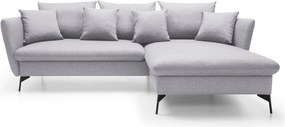 Masseno Narożnik FERRO z funkcją spania i pojemnikiem na pościel Narozniki L, Rozkładana sofa - Szary, SOLID 89