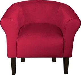 Fotel Milo tkanina Welur wygodny fotel tapicerowany do salonu i sypialni : Kolor nogi - Venge, Kolor tkaniny - VELVET - MG31, Wysokość nogi - 20 cm