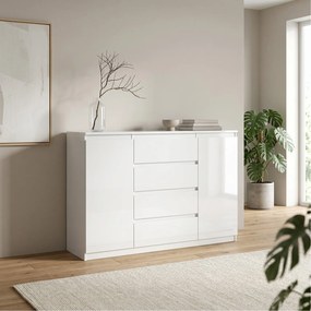 Komoda NUDO 138,5 cm do Salonu Sypialni Biały