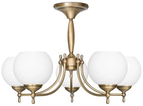 Niski żyrandol w kolorze starego złota QC-S5AK