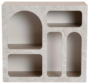 Stolik konsola  z 5 wnękami - Efekt szarego marmuru - LUELA