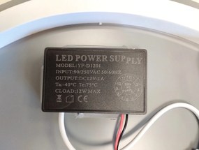 LUSTRO OKRĄGŁE LED FI60cm WZÓR J02 WŁĄCZNIK DOTYKOWY PIASKOWANE ŁAZIENKOWE Z PODŚWIETLENIEM
