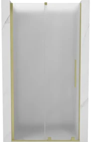 Mexen Velar drzwi prysznicowe rozsuwane 90 cm, szron, złote szczotkowane - 871-090-000-31-55