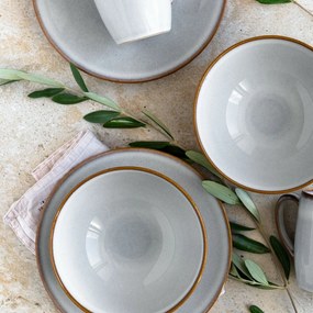 Mäser Zestaw płytkich i głębokich talerzy 8 szt. SMOKY'S – szary