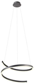 Redo 01-4015 - ściemnialny żyrandol LED na lince SCROLL LED/38W/230V czarny
