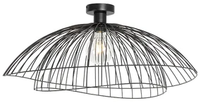 Czarna lampa sufitowa z podwójnym kloszem 66cm - PuaDesignerski Oswietlenie wewnetrzne