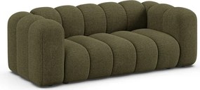 Zielona sofa z tkaniny szenilowej 200 cm Lupine – Micadoni