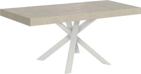 Stół rozkładany Clerk Premium Cashmere 90/194x90 cm z białymi nogami