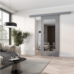 MINIO go for it, Drzwi przesuwne wewnętrzne CLEAN I 86 cm, z lustrem, w kolorze szarym