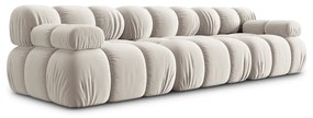 Beżowa aksamitna sofa modułowa 282 cm Bellis – Micadoni