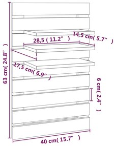 Komplet 2 szarych ściennych półek Z2-D29