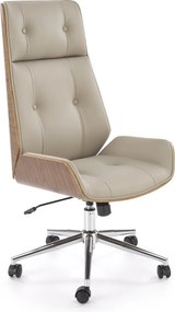 Elegancki fotel biurowy ze sklejki orzechowej Webster Halmar