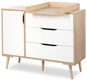 Komoda dla dzieci SOFIE 120 biała/buk LITTLE SKY
