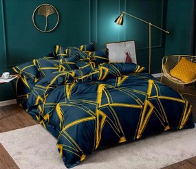 PrzytulneMieszkanie.pl PrzytulneMieszkanie.pl PrzytulneMieszkanie.pl Komplet pościeli z mikrofibry TUDONS w kolorze niebieskim + prześcieradło Jersey 90x200cm