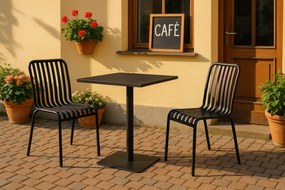 Metalowe krzesło bistro RIVA, 1+1 GRATIS, do użytku zewnętrznego, zielony