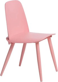 Minimalistyczne krzesło Salvio - różowe