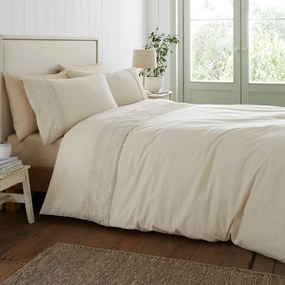 Kremowa pościel dwuosobowa 230x220 cm Broderie Anglaise – Catherine Lansfield