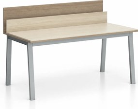 Biurko SINGLE LAYERS z przegrodami, dąb naturalny/dąb bejcowany