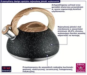 Czajnik z gwizdkiem na każdy typ kuchenki 2,7L - Hoksing 9X