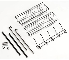 Łazienkowa półka na kabinę prysznicową, metal