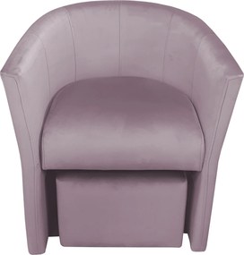 Fotel CLUB z podnóżkiem tkanina Welur komfortowy fotel relaksacyjny do salonu i sypialni : Kolor tkaniny - VELVET - MG55