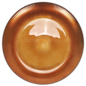 Prążkowany talerz płaski AMBER, Ø 32 cm