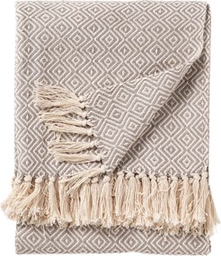 Bawełniany koc z frędzlami Jasmin