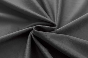 Szara zaciemniająca zasłona VELVET 140x250 cm Zawieszanie: Metalowe pierścienie