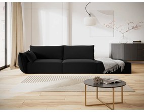Czarna aksamitna sofa lewostronna 264 cm Vanda – Mazzini Sofas