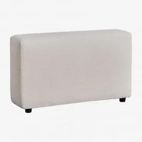 Wysokie Prawe Podłokietnik ↑65 Cm Do Sofy Modułowej Bruna Bouclé White - Sklum