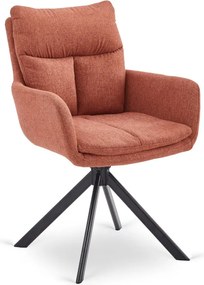 Krzesło Tapicerowane Obrotowe do Salonu PAUL Rude Nowoczesne
