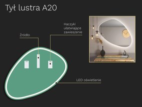 Organiczne lustro LED z oświetleniem A20