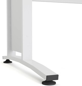 Biurko proste Prima biały 120 białe nogi