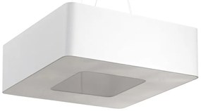Biała lampa wisząca z tekstylnym kloszem Piano – Nice Lamps