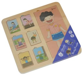 Classic world tablica edukacyjna ciało ludzkie układanka klocki puzzle dla dzieci dopasuj montessori 19 el.