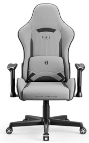 Fotel gamingowy materiałowy szary: Diablo X-Starter