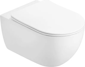 Mexen Carmen 2.0  miska wc Rimless Tornado z deską wolnoopadającą slim, duroplast, biała połysk - 3088L4000T