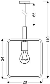 Czarna nowoczesna lampa wisząca - D222-Fevi