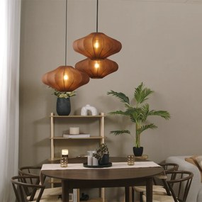 Lampa wisząca Japandi brązowa 50 cm 3-źródła światła - PluJapandi Oswietlenie wewnetrzne