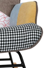 Fotel bujany PW2, patchwork