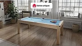 Stół modułowy - Bilard & ping-pong BALTHAZAR - 213*112*81,5 cm - Niebieski